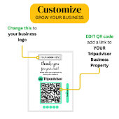 TripAdvisor Recensies | Zakelijke beoordelingslink Raamsticker