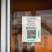 TripAdvisor Recensies | Zakelijke beoordelingslink Raamsticker