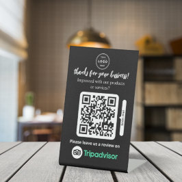 TripAdvisor Recensies | Zakelijke beoordelingslink Reclamebord Met Voetstuk