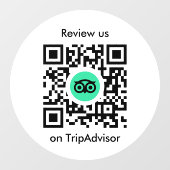 Tripadvisor Recensies | Zakelijke Review QR Code Raamsticker (Vel)