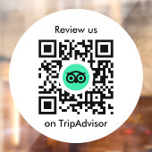 Tripadvisor Recensies | Zakelijke Review QR Code Raamsticker (Vel 2)