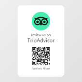 Tripadvisor Recensies | Zakelijke Review QR Code Raamsticker (Vel)