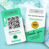 TripAdvisor Review Aanvraag met Logo en QR Code Contactkaartje