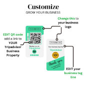 TripAdvisor Review Aanvraag met Logo en QR Code Contactkaartje