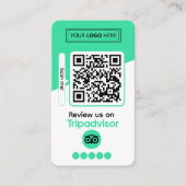 TripAdvisor Review Aanvraag met Logo en QR Code Contactkaartje (Voorkant)