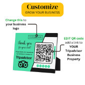 TripAdvisor Review Aanvraag met Logo en QR Code Fotoplaat