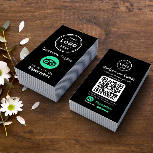 TripAdvisor Review Aanvraag met Logo en QR Code Visitekaartje