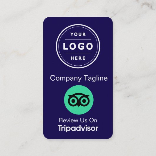 TripAdvisor Review Aanvraag met Logo en QR Code Visitekaartje (Achterkant)