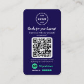 TripAdvisor Review Aanvraag met Logo en QR Code Visitekaartje (Voorkant)
