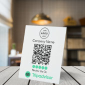 TripAdvisor Review aanvraag voetstuk met QR-code Reclamebord Met Voetstuk