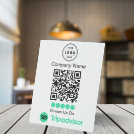 TripAdvisor Review aanvraag voetstuk met QR-code Reclamebord Met Voetstuk