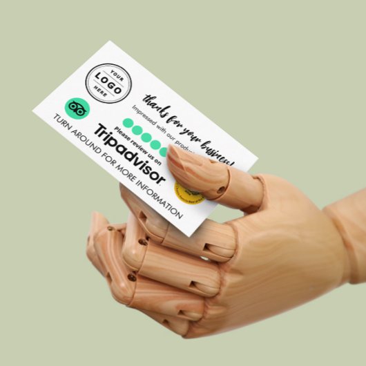 TripAdvisor Review Kaart aanvragen met QR-code Contactkaartje