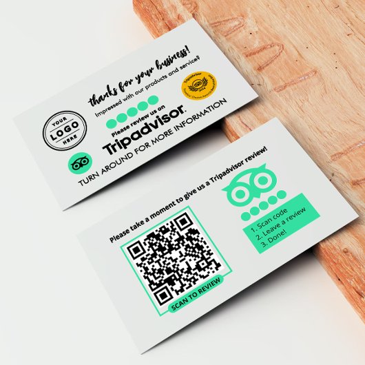 TripAdvisor Review Kaart aanvragen met QR-code Contactkaartje