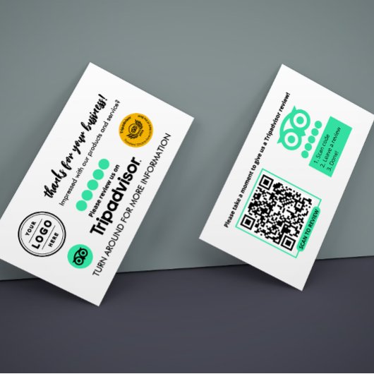 TripAdvisor Review Kaart aanvragen met QR-code Contactkaartje