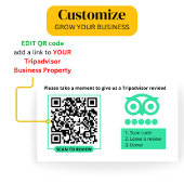 TripAdvisor Review Kaart aanvragen met QR-code Contactkaartje