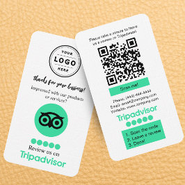 TripAdvisor Review Kaart aanvragen met QR-code Visitekaartje