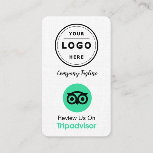 TripAdvisor Review Kaart aanvragen met QR-code Visitekaartje (Achterkant)