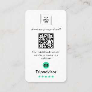 TripAdvisor Review QR Klantfeedback Stijl Visitekaartje