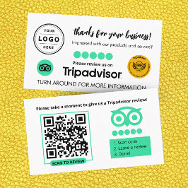 Tripadvisor Review Verzoekkaart met QR-code Contactkaartje