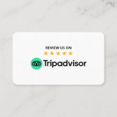 TripAdvisor Reviewen Beoordeel 5-sterrenscannable  Visitekaartje (Achterkant)