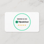 TripAdvisor Reviewen Beoordeel Business 5 Star QR  Visitekaartje (Achterkant)