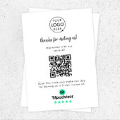TripAdvisor-Reviewen | Business Review Link QR Cod Informatiekaartje