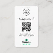 TripAdvisor-Reviewen | Business Review Link QR Cod Visitekaartje (Voorkant)