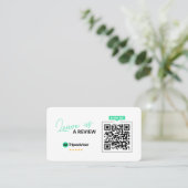 TripAdvisor Reviewen QR Code Business Review Link Visitekaartje (Staand voorkant)