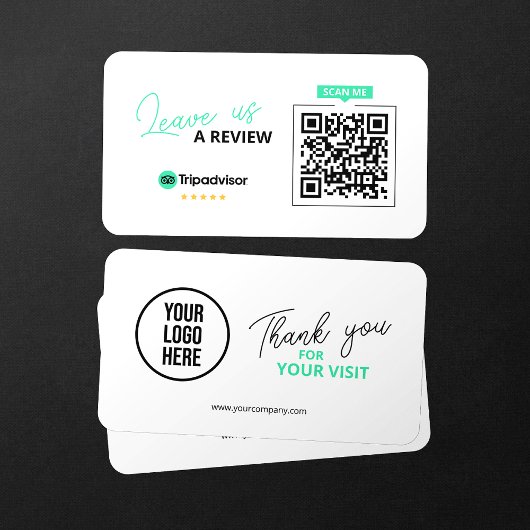 TripAdvisor Reviewen QR Code Business Review Link Visitekaartje