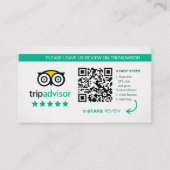 Tripadvisor Reviewen | Zakelijke QR-code Bedankt Visitekaartje (Voorkant)