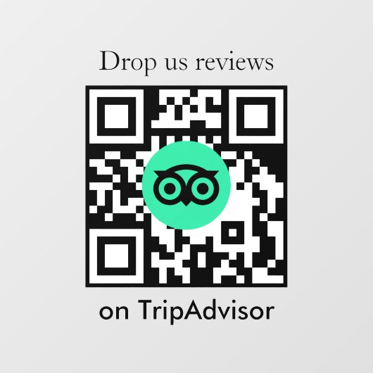 Tripadvisor Reviews QR-code bedrijfs raamsticker (Vel)