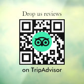 Tripadvisor Reviews QR-code bedrijfs raamsticker (Vel 3)