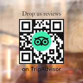 Tripadvisor Reviews QR-code bedrijfs raamsticker (Vel 2)