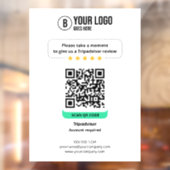 Tripadvisor Reviews QR Code Beoordeel Bedrijf 5 st Raamsticker (Vel 2)