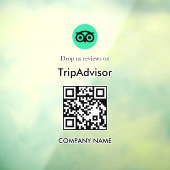 Tripadvisor Reviews QR-code Zakelijke Raamsticker (Vel 3)