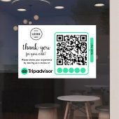 TripAdvisor Reviewverzoek met logo en QR-code Raamsticker