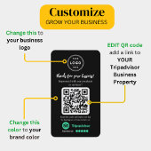 TripAdvisor Reviewverzoek met Logo en QR Code Visitekaartje