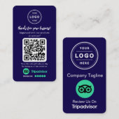 TripAdvisor Reviewverzoek met Logo en QR Code Visitekaartje (Voorkant / Achterkant)