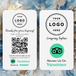 TripAdvisor Reviewverzoekkaart met QR-code Visitekaartje