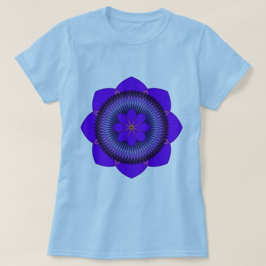 Tripartite 80 Petal Paars Lotus T-shirt (Design voorkant)