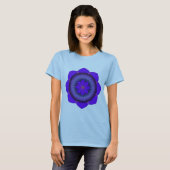 Tripartite 80 Petal Paars Lotus T-shirt (Voorkant volledig)