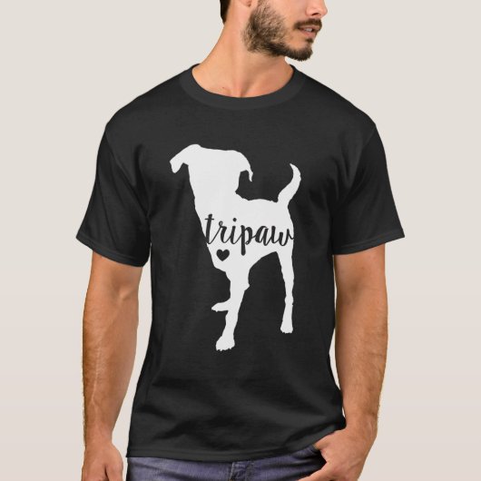 Tripaw Hond Drie Legged Hond Tripaw Moeder Statief T-shirt (Voorkant)