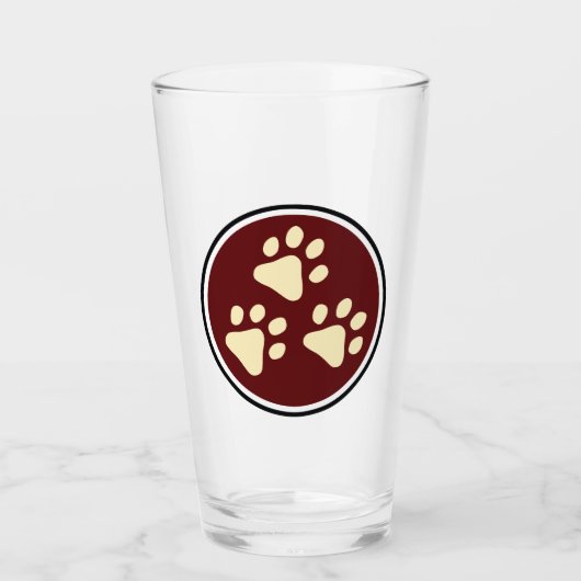 Tripawds 3-paw Logo Glas (Voorkant)