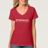 Tripawds Logo T (Vrouwen, Donker) T-shirt (Voorkant)