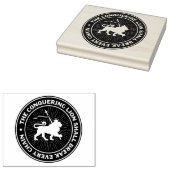 Tripe Judah Selassie Jah Rastafari Wood Art Stamp Rubberstempel (Gestempeld)