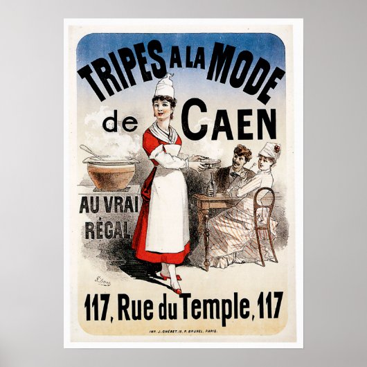 Tripes La Mode de Caen  Food and Art Poster (Voorkant)