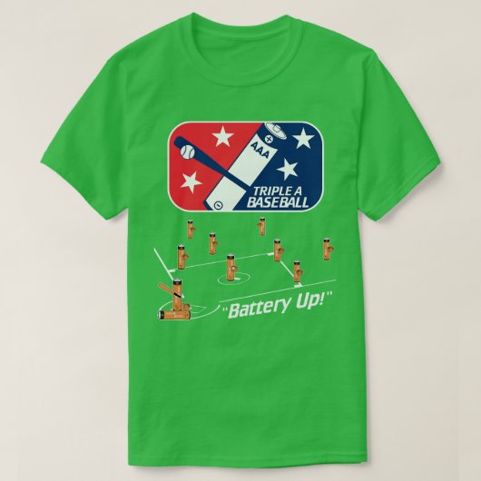 Triple A honkbal 1 T-shirt (Design voorkant)