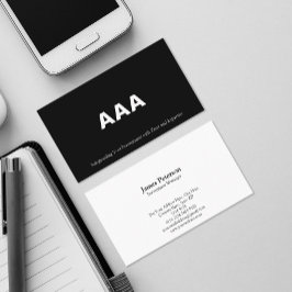 Triple A | investeringswaardige obligaties | Zwart Visitekaartje