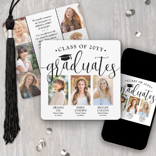 Triple Afstuderen 3 afgestudeerden foto collage ge Aankondiging