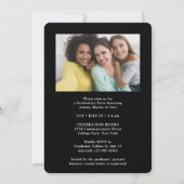 Triple Afstuderen Fotocollage Zwart Wit Joint Aankondiging (Achterkant)